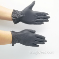 Gants en nitrile noire stérile jetable stérile